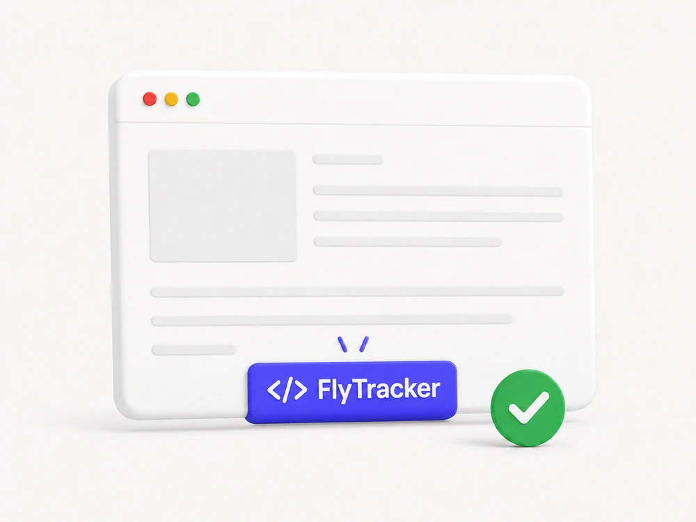 Код FlyTracker добавлен на сайт, подключение завершено